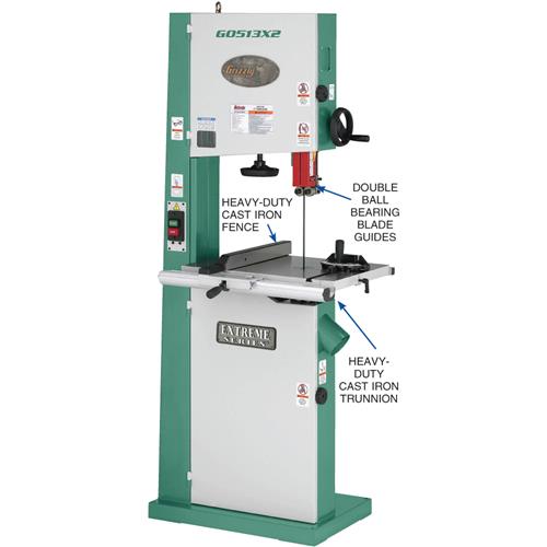 G0513X2 17″ 2 HP Wood Bandsaw